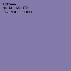 #837AAA - Lavender Purple Color Image
